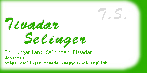 tivadar selinger business card